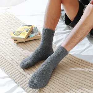 Heren dikke winter koraal fleece gezellige slaap sokken warme zachte thermische vloersokken