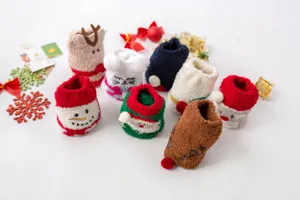 Women Christmas fluffy socks cozy warm coral fleece winter sleep floor socks cute cartoon styles