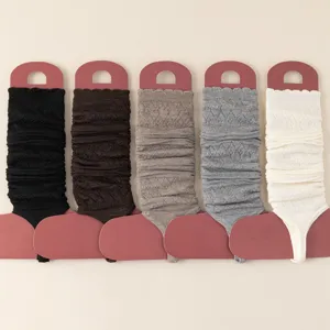 Women knit stirrup leg warmers balletcore fuzzy winter long socks 5 pairs multicolor set