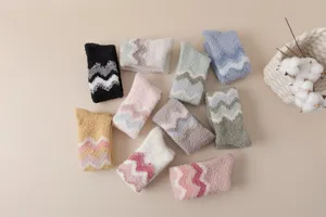 Women winter warm coral fleece socks fluffy thick cozy sleep floor socks multi-color set