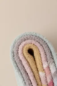 Cozy coral fleece winter long socks, ultra-thick warm fuzzy floor socks for women.