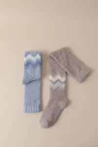 Cozy coral fleece over-the-knee winter warm socks soft fuzzy sleep socks for home
