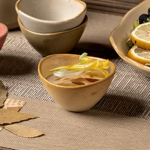 Japanese retro ceramic small dish vintage soy sauce bowl dining table sauce container