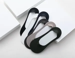 Men's ice silk low cut invisible no show socks anti slip boat socks multi colors pack