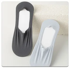 Men breathable ice silk invisible socks detail, mesh low cut short socks summer style