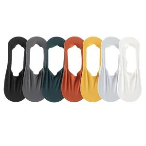 Men's ice silk invisible boat socks breathable mesh low cut short socks spring summer 7 pairs