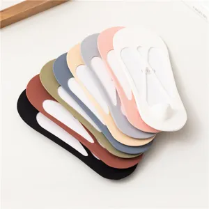 Women ultra-thin invisible boat socks summer low-cut silicone anti-slip cotton socks