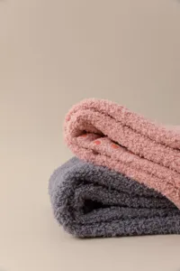 Thickened coral fleece women socks mid-tube warm plush non-slip floor sleeping socks