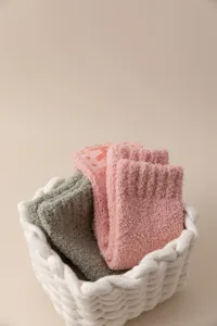 Thickened coral fleece non-slip floor socks for women, cozy warm winter sleep socks
