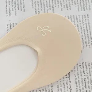 Calzini invisibili ultra-scollati in seta di ghiaccio da donna, colore carne, dettaglio