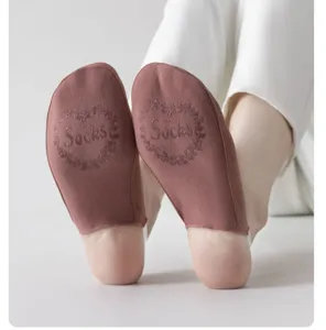 Women forefoot half socks anti-slip invisible slip-on shoes summer thin cotton socks detail view