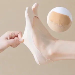 Femmes chaussettes invisibles deux orteils printemps ete courtes anti derapantes tabi