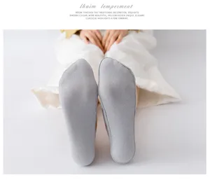 Women summer thin ice silk mesh low cut boat socks breathable invisible socks cotton bottom