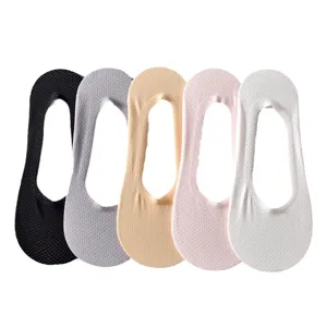 Summer thin ice silk mesh no show socks women breathable shallow boat socks 5 pairs set