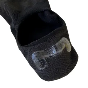 Women summer thin low-cut invisible boat socks with cute rabbit silicone anti-slip heel grip.