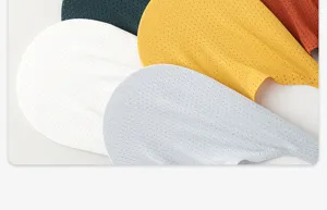 Breathable mesh boat socks for men summer thin invisible low cut anti slip short socks display