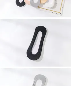 Women invisible boat socks summer thin ice silk socks with anti slip silicone grip for daily wear