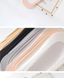 Women shallow boat socks summer thin ice silk anti-slip invisible cotton sole socks