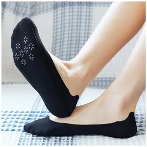 Women's Ice Silk Shallow Mouth Invisible Boat Socks Striped Anti-Slip Low Cut No Show Socks Breathable Summer