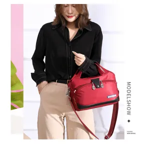 Stylish women nylon canvas shoulder crossbody handbag large capacity daily casual tote bag