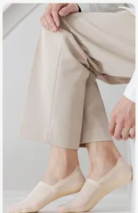 Heren ijszijde onzichtbare sokken voor de zomer ademend mesh antislip lage enkelsokken