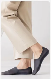 Ademende ijszijde enkelsokken voor heren, antislip onzichtbare sokken mesh detailsfeer zomer.