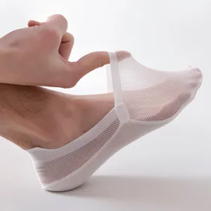 Heren Onzichtbare Sokken Zomer Dun Ademend Mesh Katoen Bodem Antislip Lage Sokken