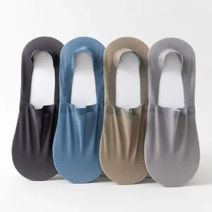 Heren ijszijde onzichtbare mesh sokken zomer ademend antislip footies comfortabel