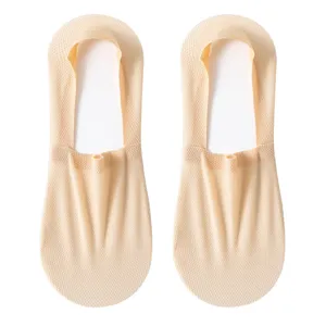 Heren ijszijde onzichtbare sokken, ademend mesh zomer laag snit anti-slip boot sokken.