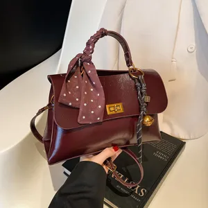 Womens fashion handbag elegant small crossbody bag versatile retro shoulder bag for daily commuting