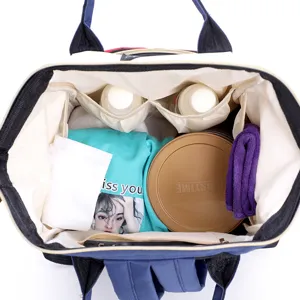 Grand sac à dos à langer multifonctionnel pour bébé avec plusieurs poches de rangement