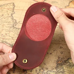 Retro genuine leather coin pouch, vintage mini coin purse for men and women storage bag.