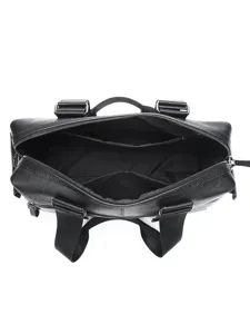 Sac a main homme en cuir noir grand capacite voyage d affaires sacoche ordinateur vue principale