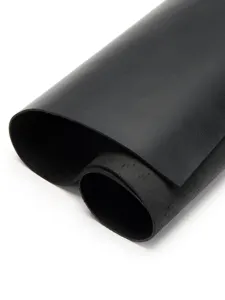 Black genuine cowhide leather sheet roll for handmade DIY crafts and leather goods making