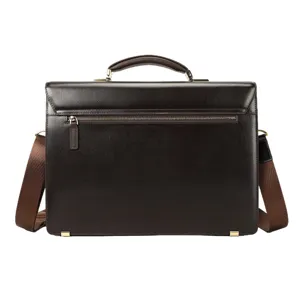 Cartable en cuir pour homme sac d'ordinateur d'affaires grande capacite bureau vintage