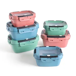 Square Sealed Plastic Food Storage Box Fresh Keeping Container With Time Dial For Kitchen Home Organization