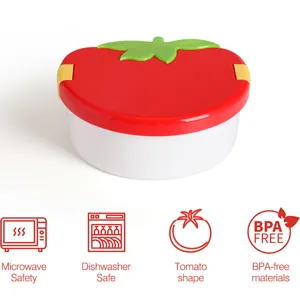 Creatieve tomaatvormige kinder bento box, magnetron- en vaatwasserbestendige BPA-vrije brooddoos.
