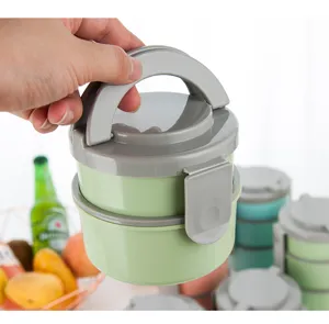 Fiambrera portátil multicapa con asa para trabajadores de oficina y niños comidas diarias.