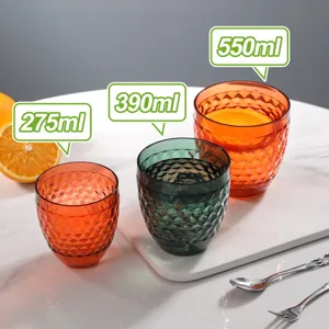 Set di tazze in vetro cristallo diamante creativo con sfumatura per cucina e sala da pranzo.