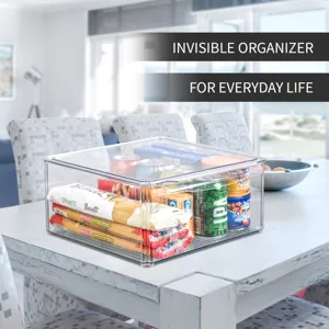 Scatola organizer trasparente in PET per frigorifero cucina e dispensa alimentare utile