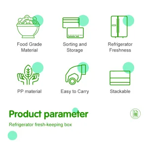 Transparent food storage box detail, food grade PP material, stackable, easy to carry.