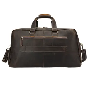 Sac De Voyage En Cuir Veritable Vintage Grande Capacite Crazy Horse Sac De Sport