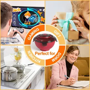 Food grade portable instant noodle bowl microwave safe student dorm essential box red