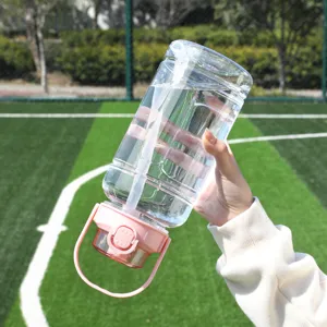 Large capacity gallon water bottle outdoor sports portable plastic big belly gym jug tumbler