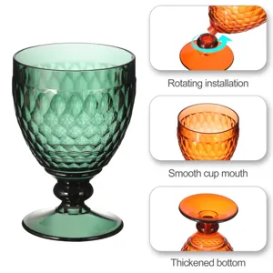 Calice da vino in diamante goffrato staccabile tazza d'acqua verde a vite creativa per la casa.