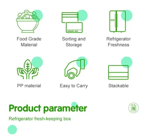Contenitore rotondo in plastica per alimenti, materiale PP alimentare, impilabile e comodo.