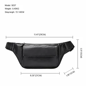 Men's Genuine Leather Chest Bag Casual Fashion Waist Pack Versatile Crossbody Bag for Men