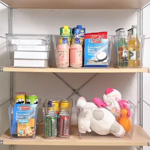 Boites de rangement transparentes en plastique pour cuisine, frigo et garde-manger