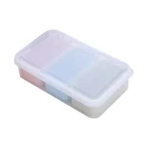 Mehrfächer Kunststoff Lebensmittel Aufbewahrungsbox Bento Box mit transparentem Deckel.