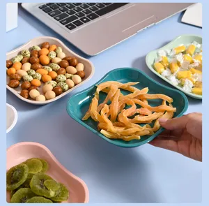 Skandinavischer PET Kunststoff Snackteller und Trockenfruchtschale fuer den Esstisch.